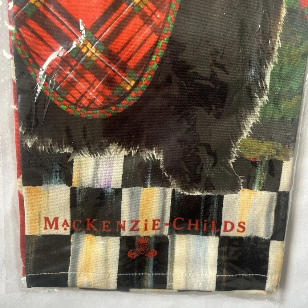 NEW Mackenzie-Childs Scottie Dish Towel Dog New in Package NIP